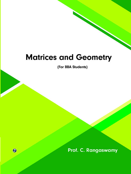 Title details for Matrices and  Geometry by C. Rangaswamy - Available